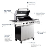 Fire Mountain Premier Plus 4 Burner Gas BBQ - Cover Included