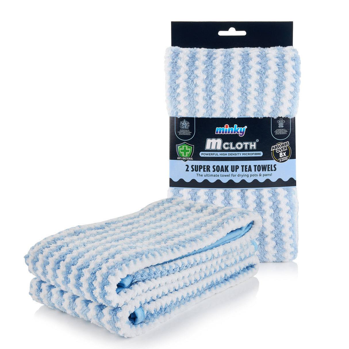 Minky Super Soak Up Tea Towel - Pack of 4