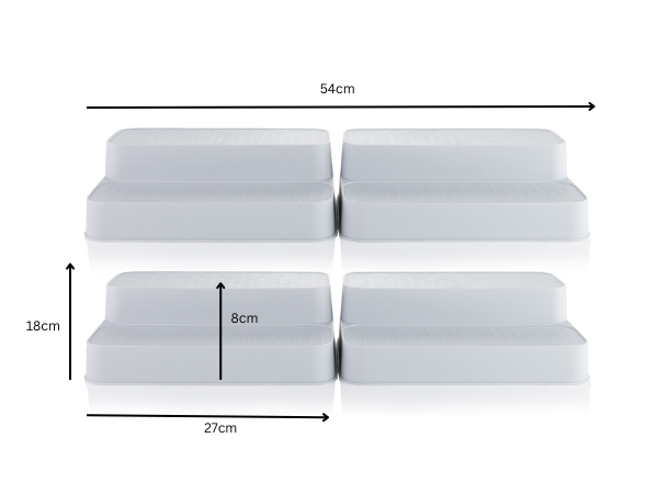 Minky Kitchen Cupboard Organiser 4 Pack, Grey