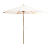 Alfresia 3m Garden Wooden Parasol Umbrella with Easy Push Button Control & Tilt Function