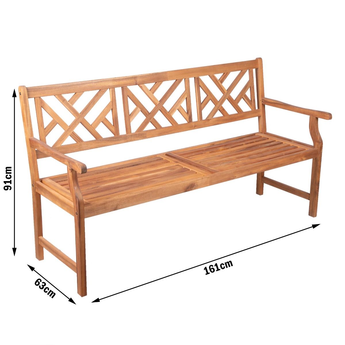 Alfresia Wooden Garden Bench 3 Seater