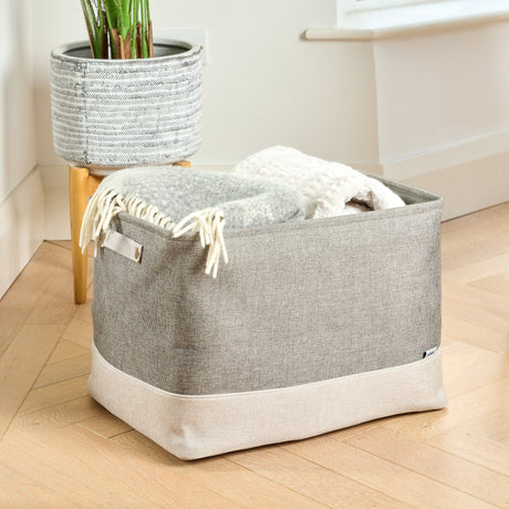 Minky Large Fabric Laundry Basket