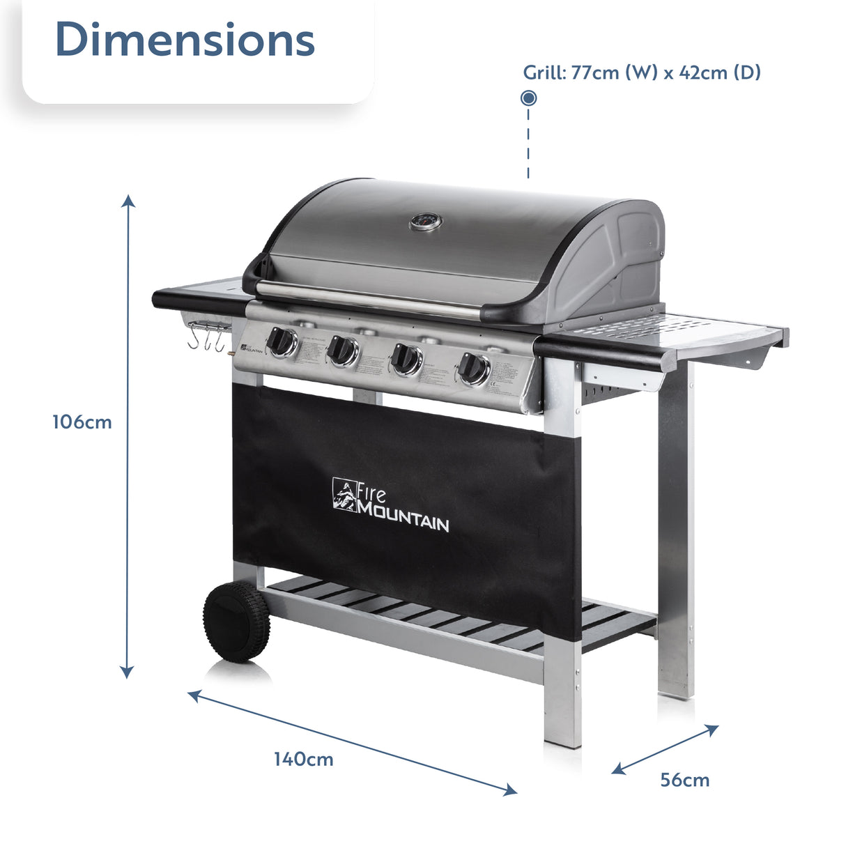 Fire Mountain Everest 4 Burner Gas BBQ