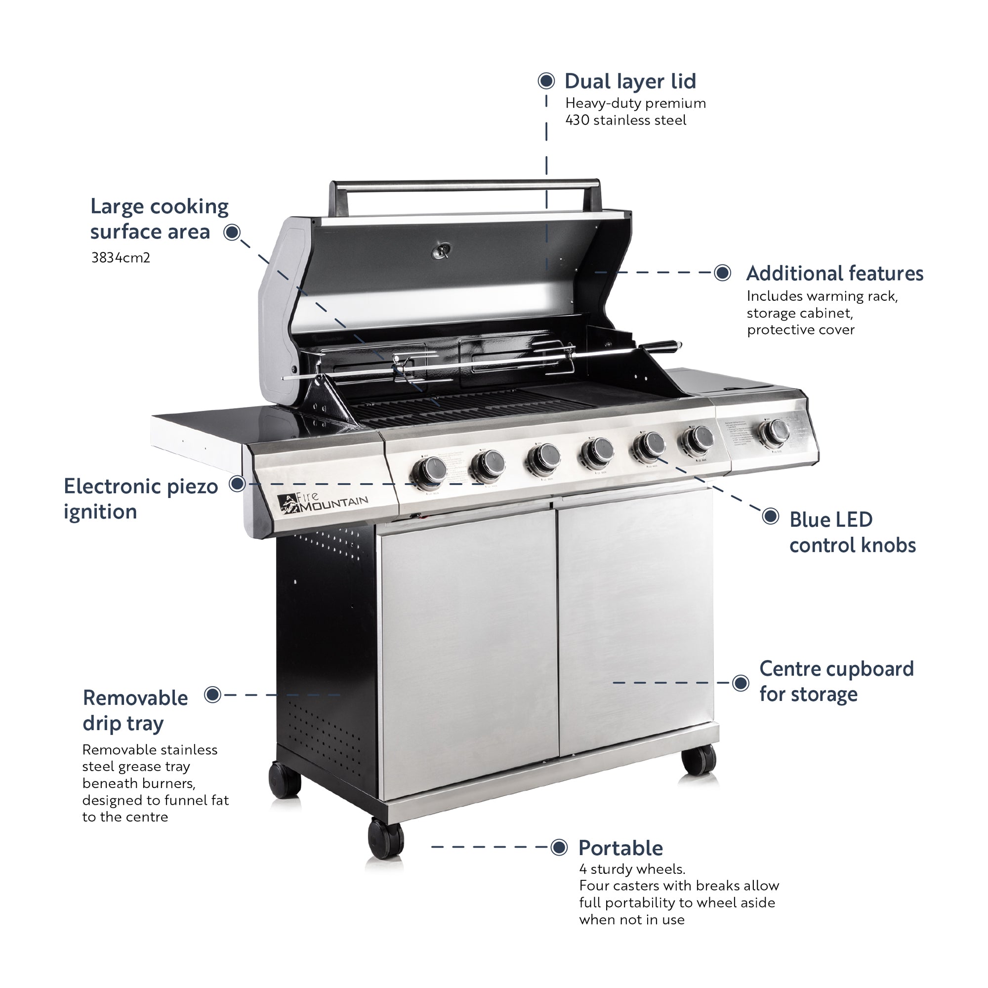 6 burner bbq sale best sale