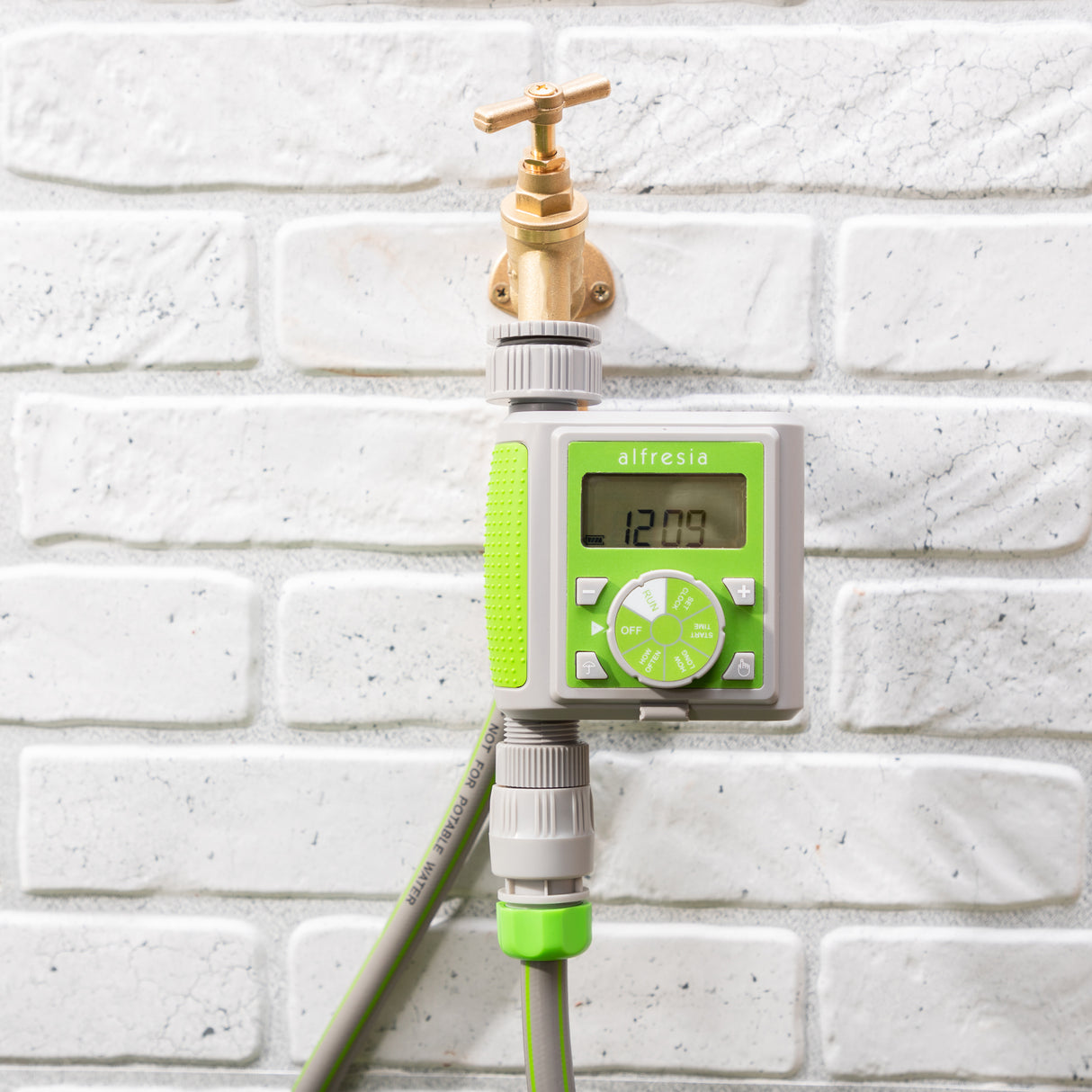 Alfresia Garden Water Timer with Rain Sensor Delay & LCD Display