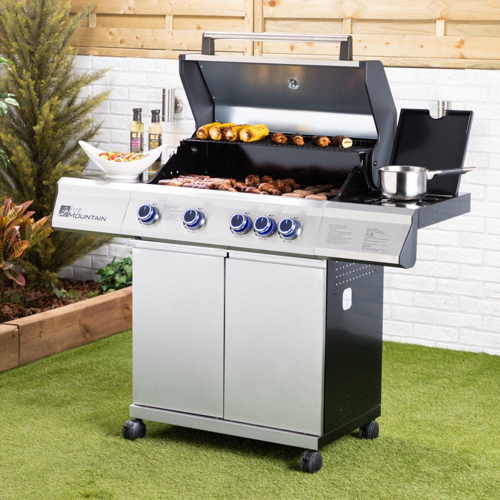 Premier Plus 4 Burner Gas BBQ Fire Mountain