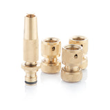 Alfresia Brass Hose Connectors - Universal Hose Pipe Connector, Set of 4