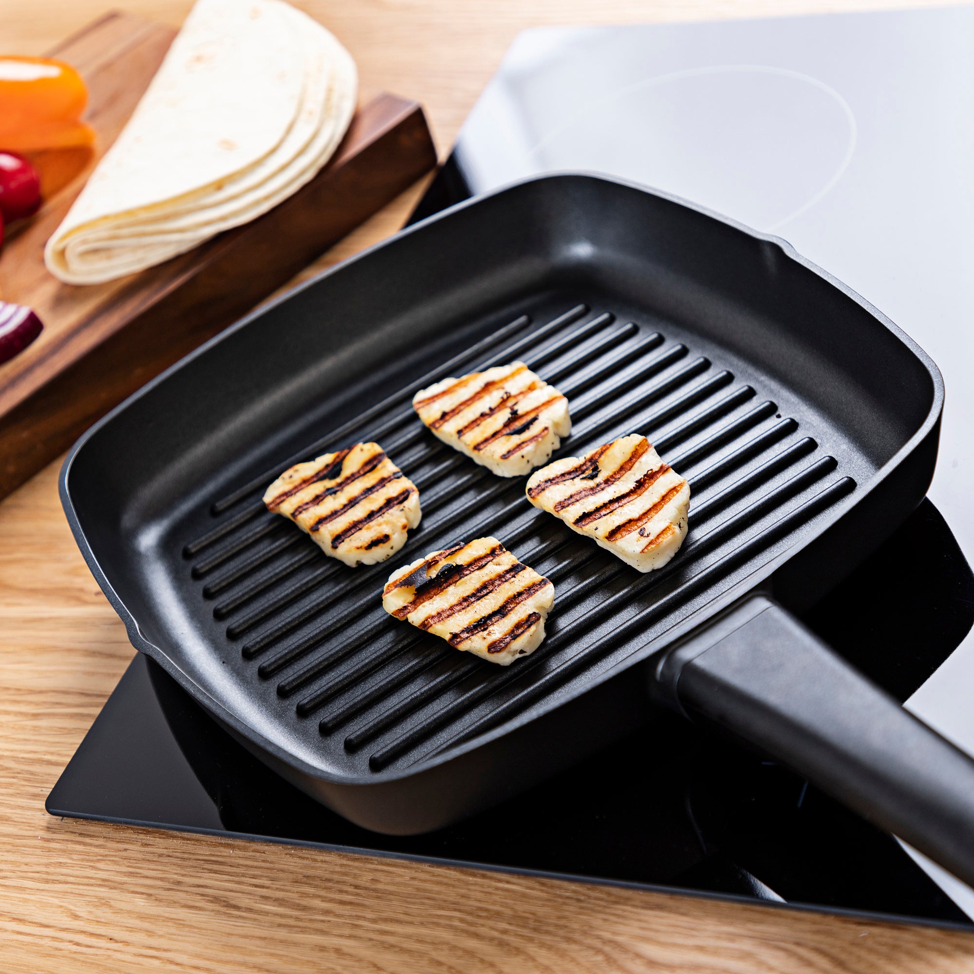 28cm Non Stick Cast Aluminium Grill Pan Vitinni