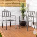 Alfresia Garden Bistro Set 2 Chairs & Round Table - Aluminium