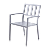 Alfresia Garden Bistro Set 2 Chairs & Square Table - Aluminium