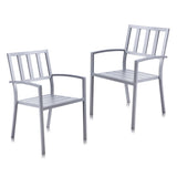 Alfresia Garden Bistro Set 2 Chairs & Round Table - Aluminium