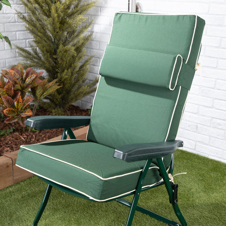 Alfresia Reclining Garden Chair – Green Frame with Luxury Cushion