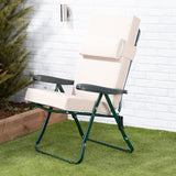 Alfresia Reclining Garden Chair – Green Frame with Luxury Cushion