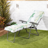 Alfresia Garden Sun Lounger and Cushion – Charcoal Frame with Classic Cushion