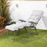 Alfresia Garden Sun Lounger and Cushion – Charcoal Frame with Classic Cushion