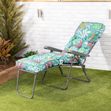 Alfresia Garden Sun Lounger and Cushion – Charcoal Frame with Classic Cushion