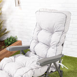 Alfresia Garden Sun Lounger and Cushion – Charcoal Frame with Classic Cushion