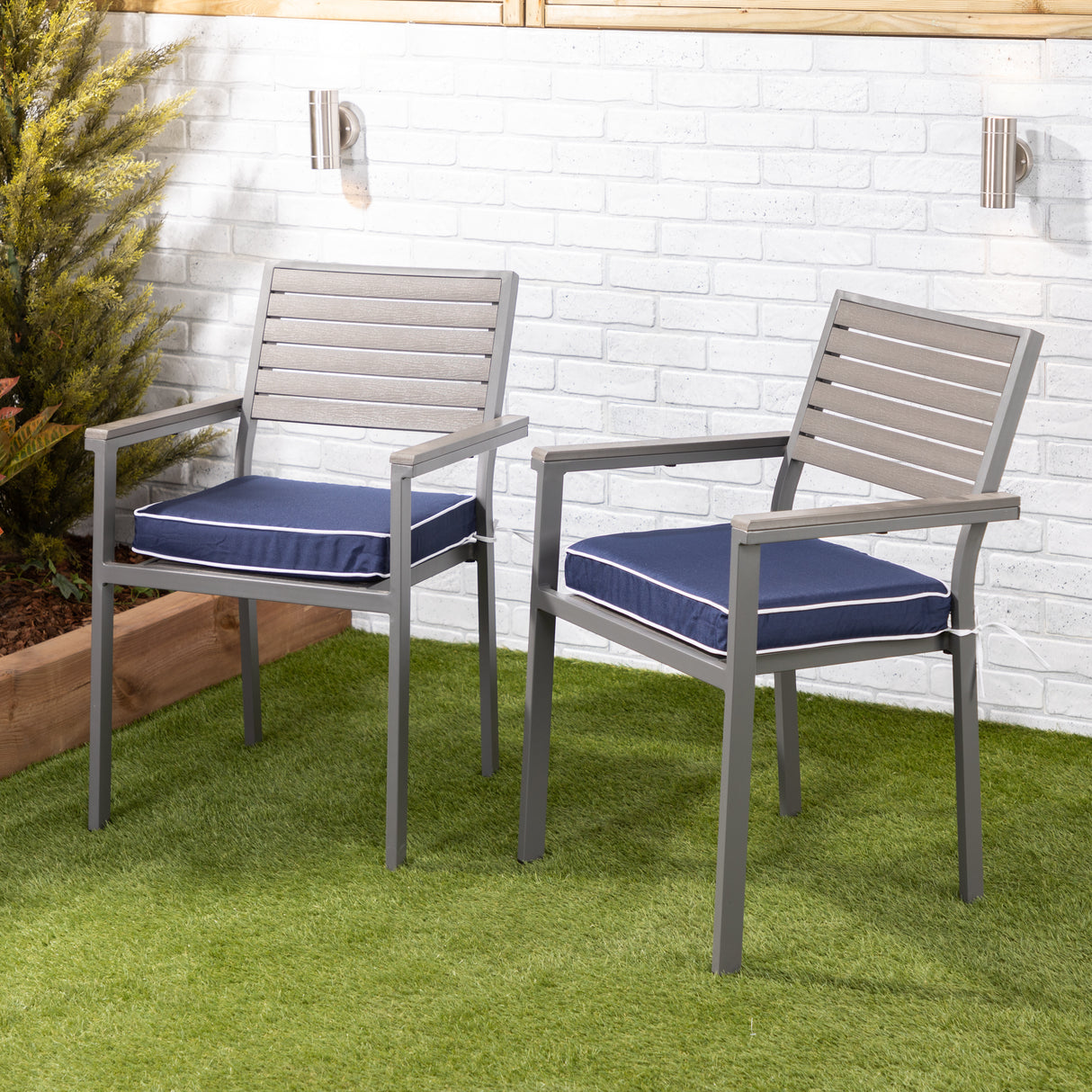 Alfresia Garden Seat Pads Set of 2, Small - Luxury Style