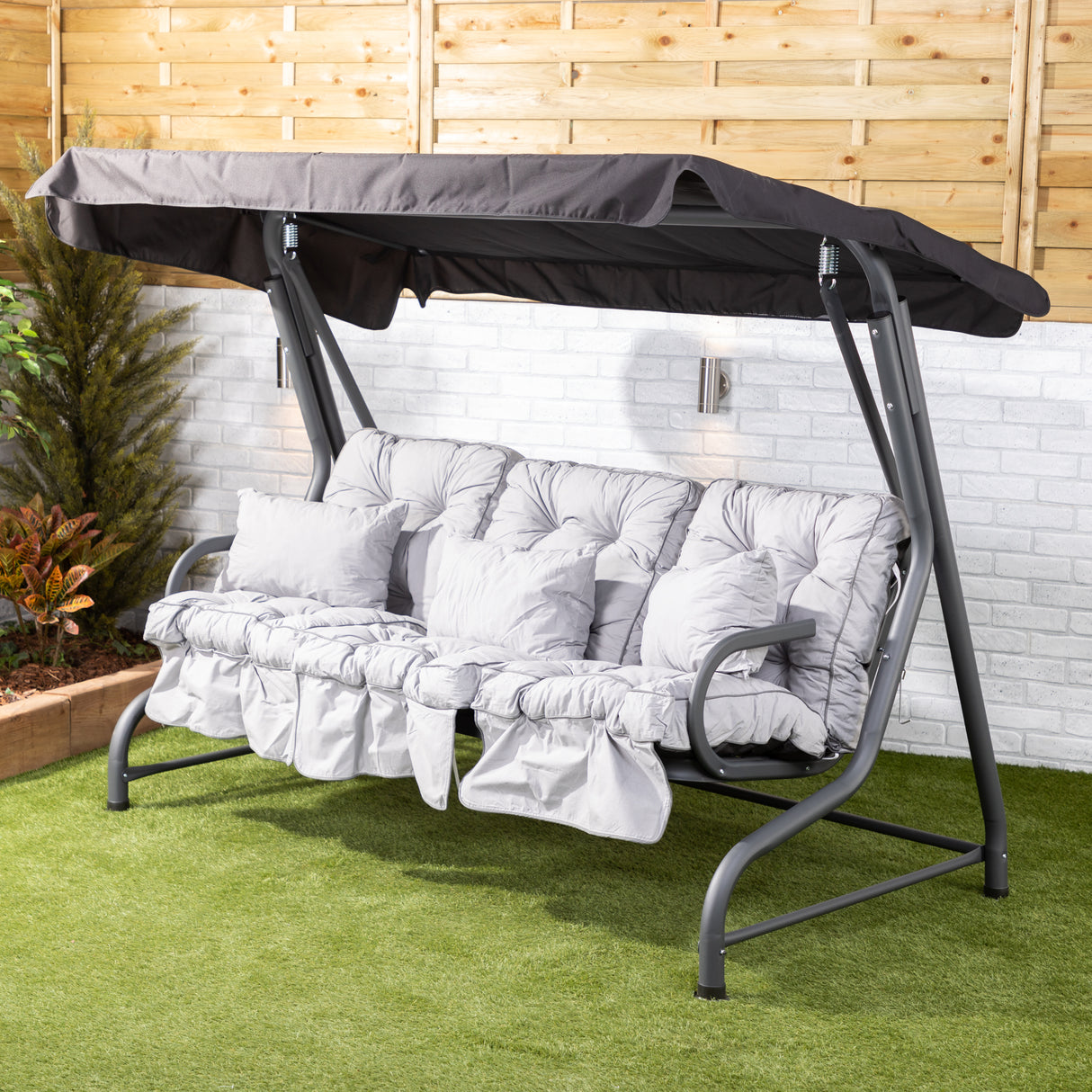 Alfresia Roma Garden Swing Seat with Classic Cushions