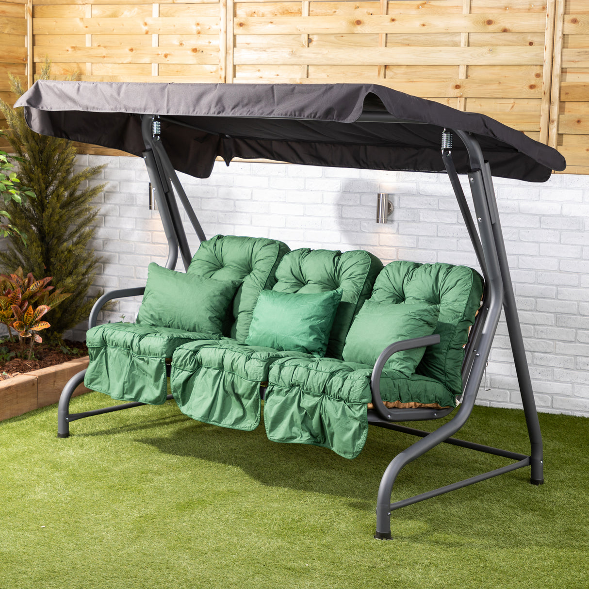 Alfresia Roma Garden Swing Seat with Classic Cushions