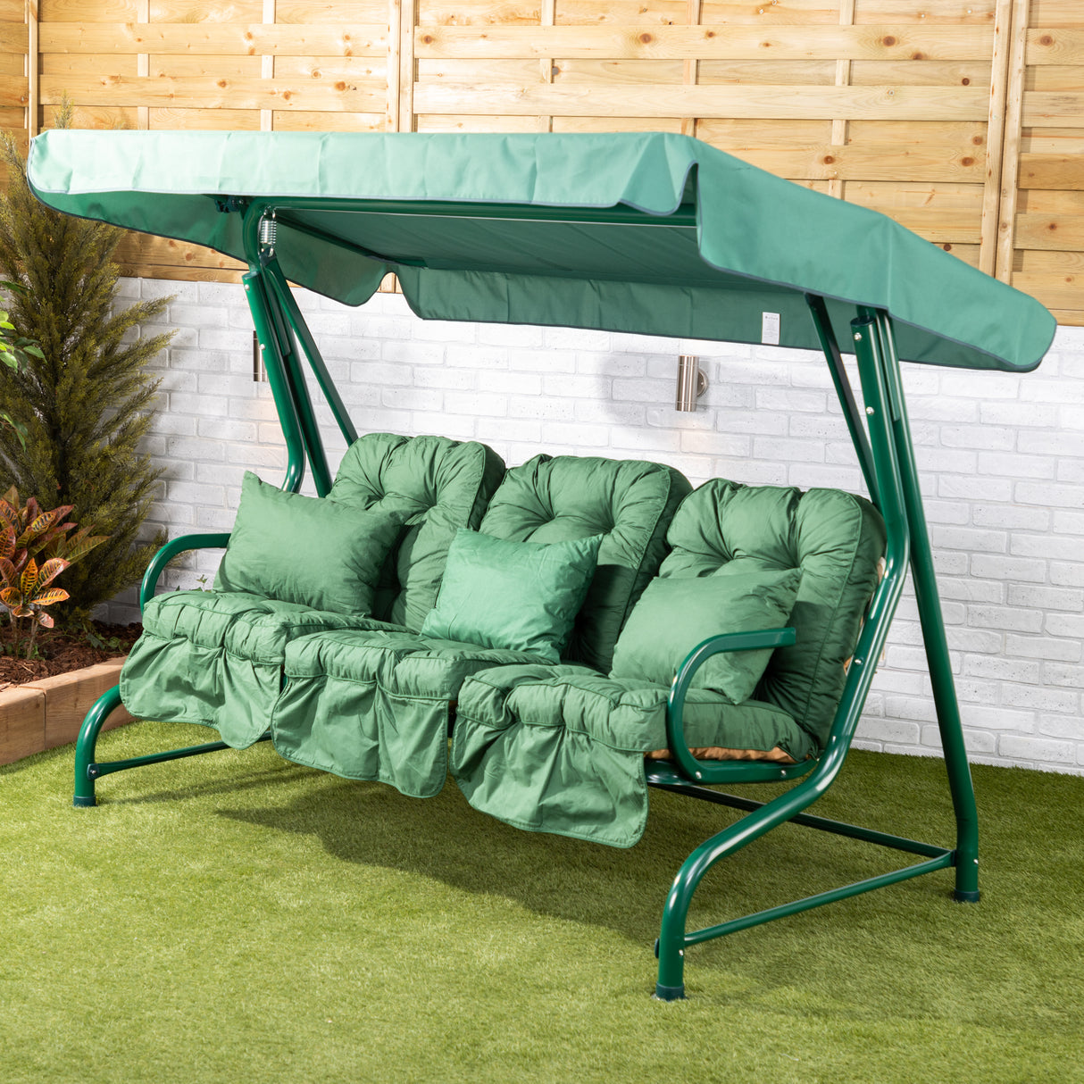 Alfresia Roma Garden Swing Seat with Classic Cushions