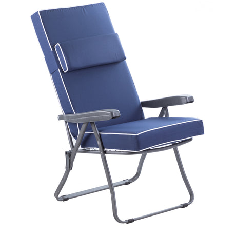 Alfresia Reclining Garden Chair – Charcoal Frame with Luxury Cushion