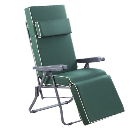 Alfresia Reclining Garden Chair – Charcoal Frame with Luxury Cushion, Relaxer Style