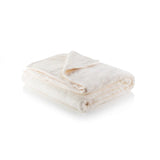 Minky Luxury Throw – Single Blanket, Cream