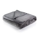 Minky Luxury Throw – King Size Blanket, Grey