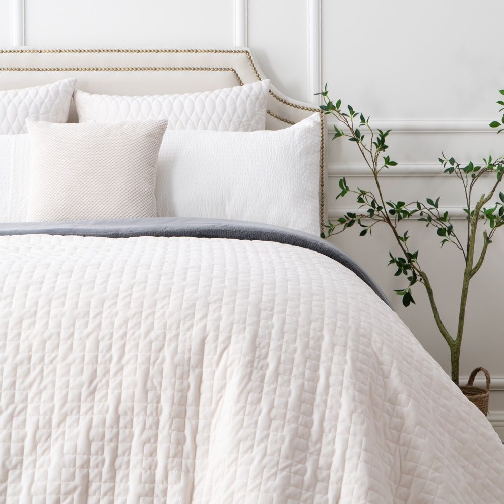 Minky Luxury Weighted Blanket – Single, Cream