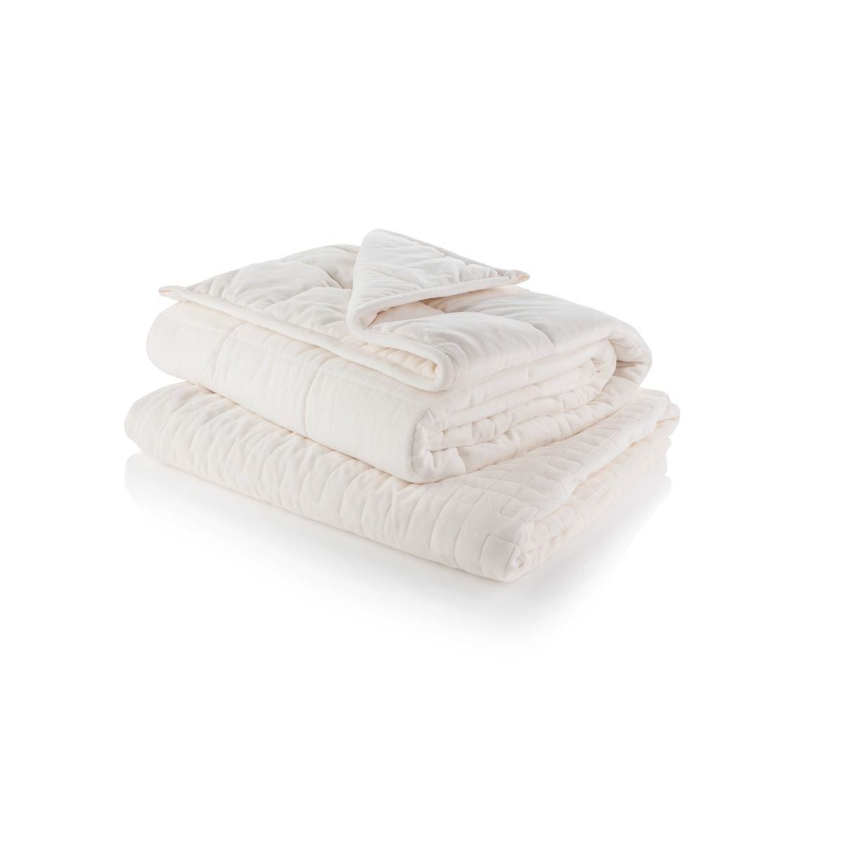 Minky Luxury Heated Throw Blanket - Medium, Cream